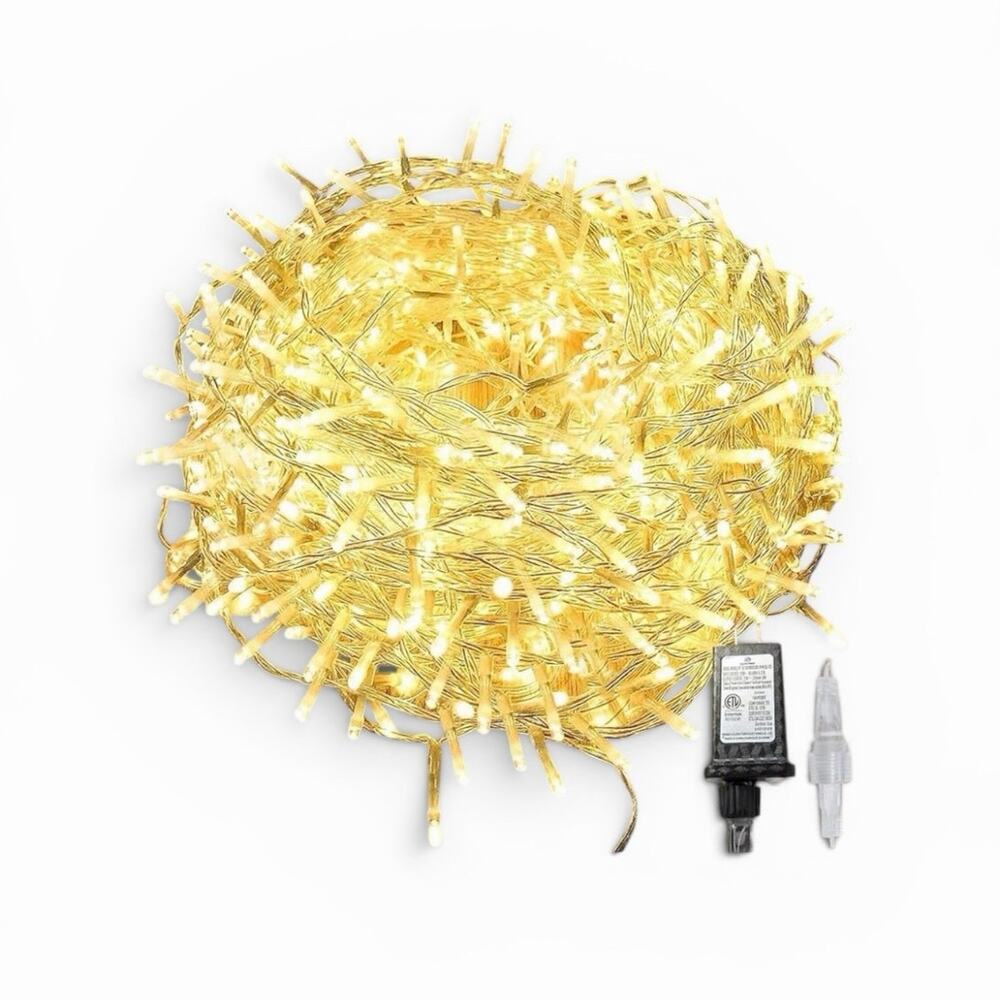 Connectable String Lights Indoor Outdoor Clear Wire Warm White Christmas Lights